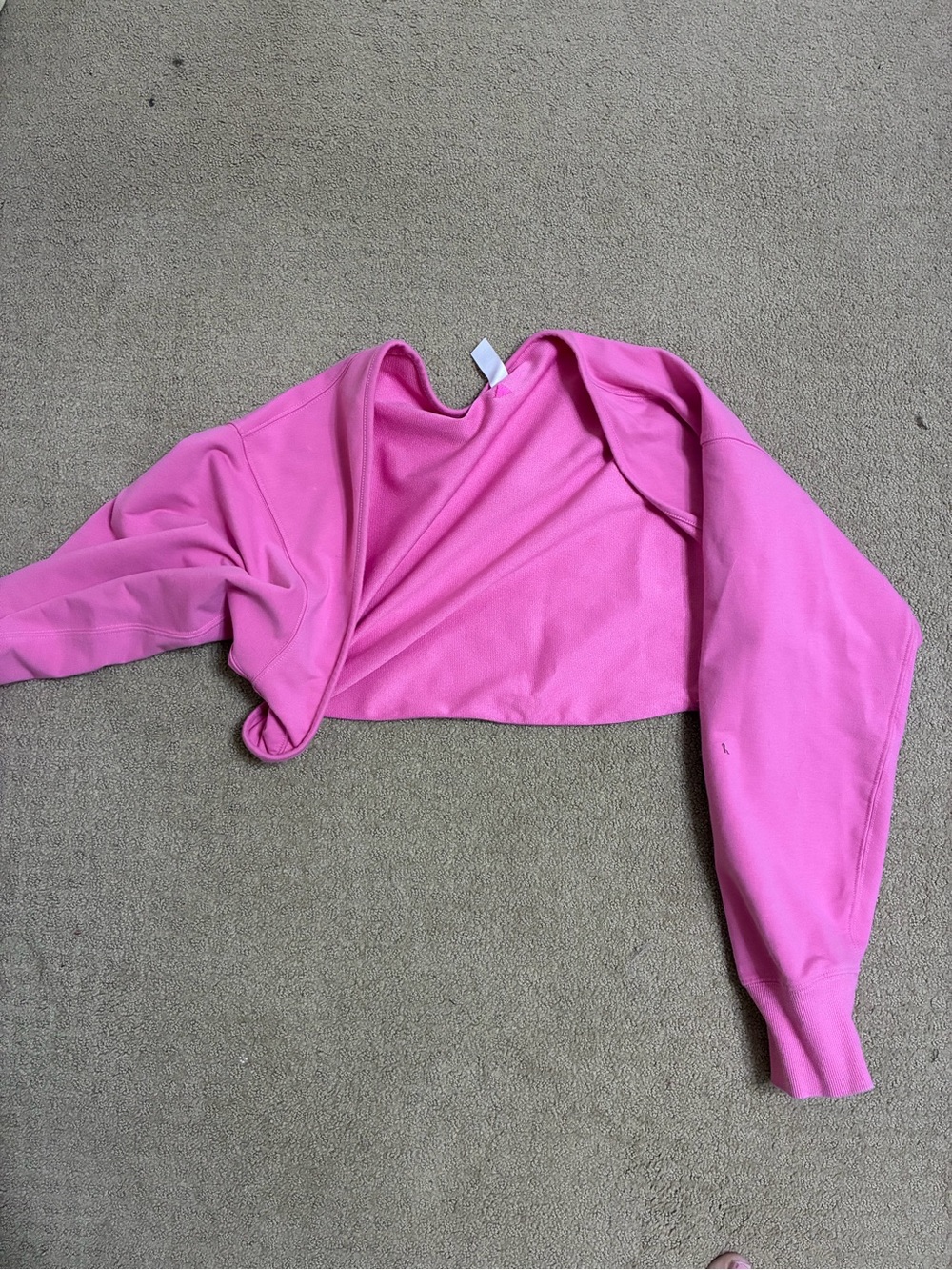 Vitality Pink Cropped Sweatshirt Top